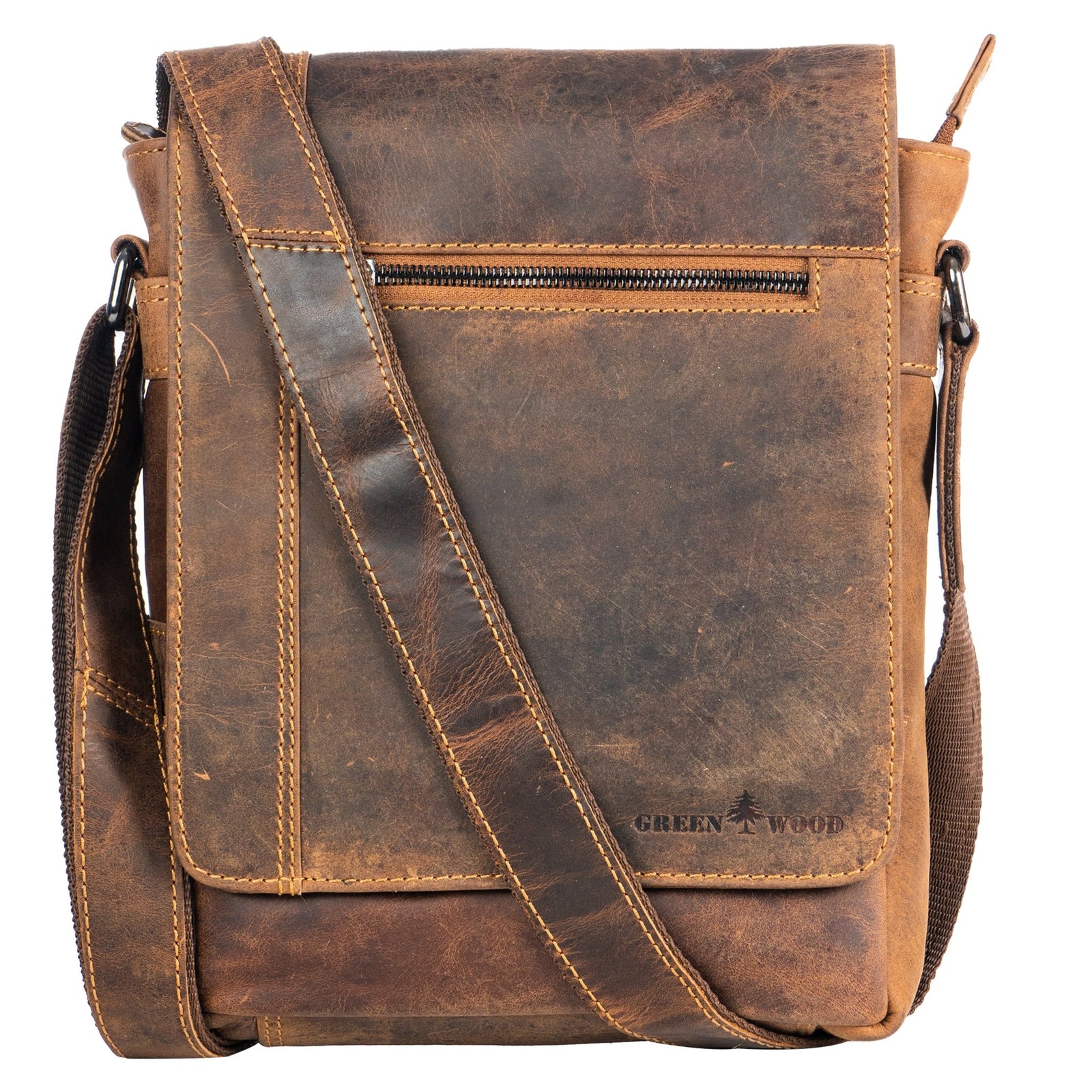 Mini - Messenger Henry - Camel - Unisex - Greenwood Leather