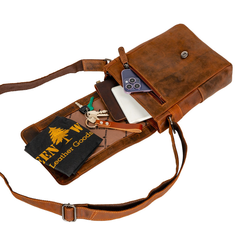 Mini - Messenger Henry - Sandel - Unisex - Greenwood Leather