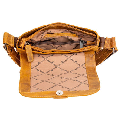 Mini Messenger Bag Henrik - Unisex - Camel - Greenwood Leather