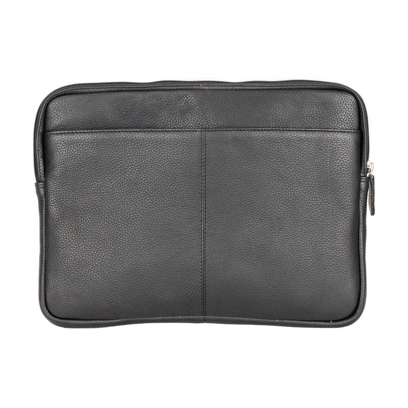 ProGuard Black Leather Laptop Sleeve 14 / 15 Inch - Greenwood Leather
