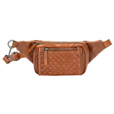 The Rambler Bum Bag – Vintage Tan Leather Waist Bag with Crossbody Strap