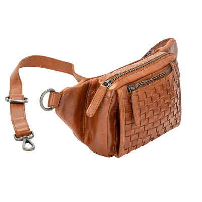 The Rambler Bum Bag – Vintage Tan Leather Waist Bag with Crossbody Strap