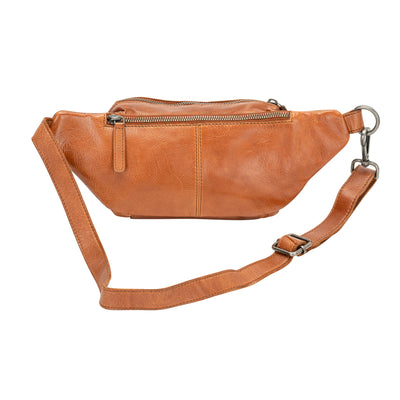 The Rambler Bum Bag – Vintage Tan Leather Waist Bag with Crossbody Strap
