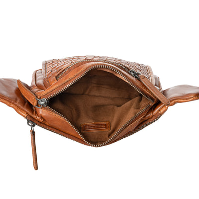 The Rambler Bum Bag – Vintage Tan Leather Waist Bag with Crossbody Strap