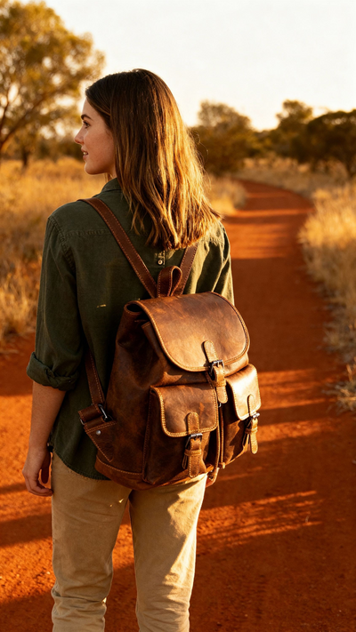 The Trailblazer Backpack - Greenwood Leather