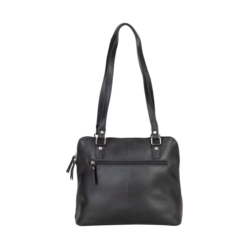 Arden Leather Tote – Black Work & Travel Bag