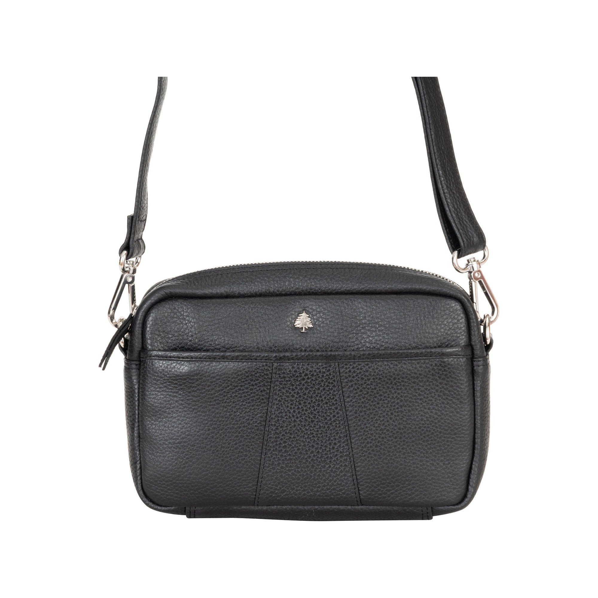 Elora Mini Crossbody – Black Leather Bag