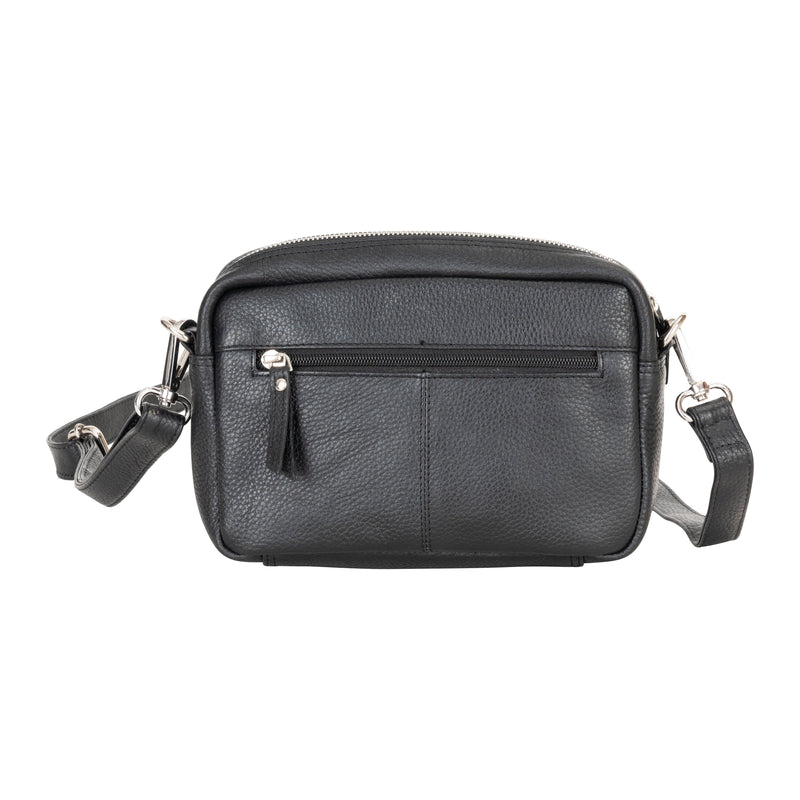 Elora Mini Crossbody – Black Leather Bag