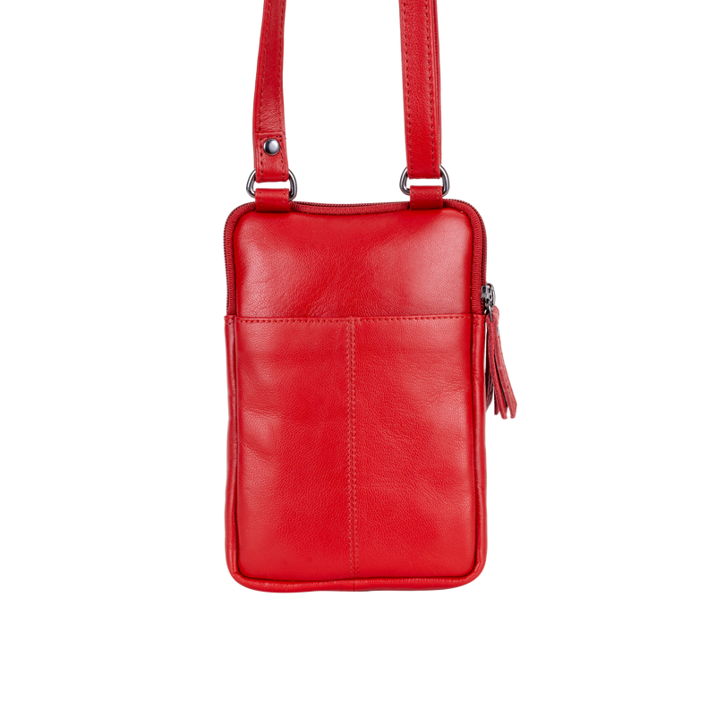 Greenwood Oslo Compact Crossbody – Red Leather