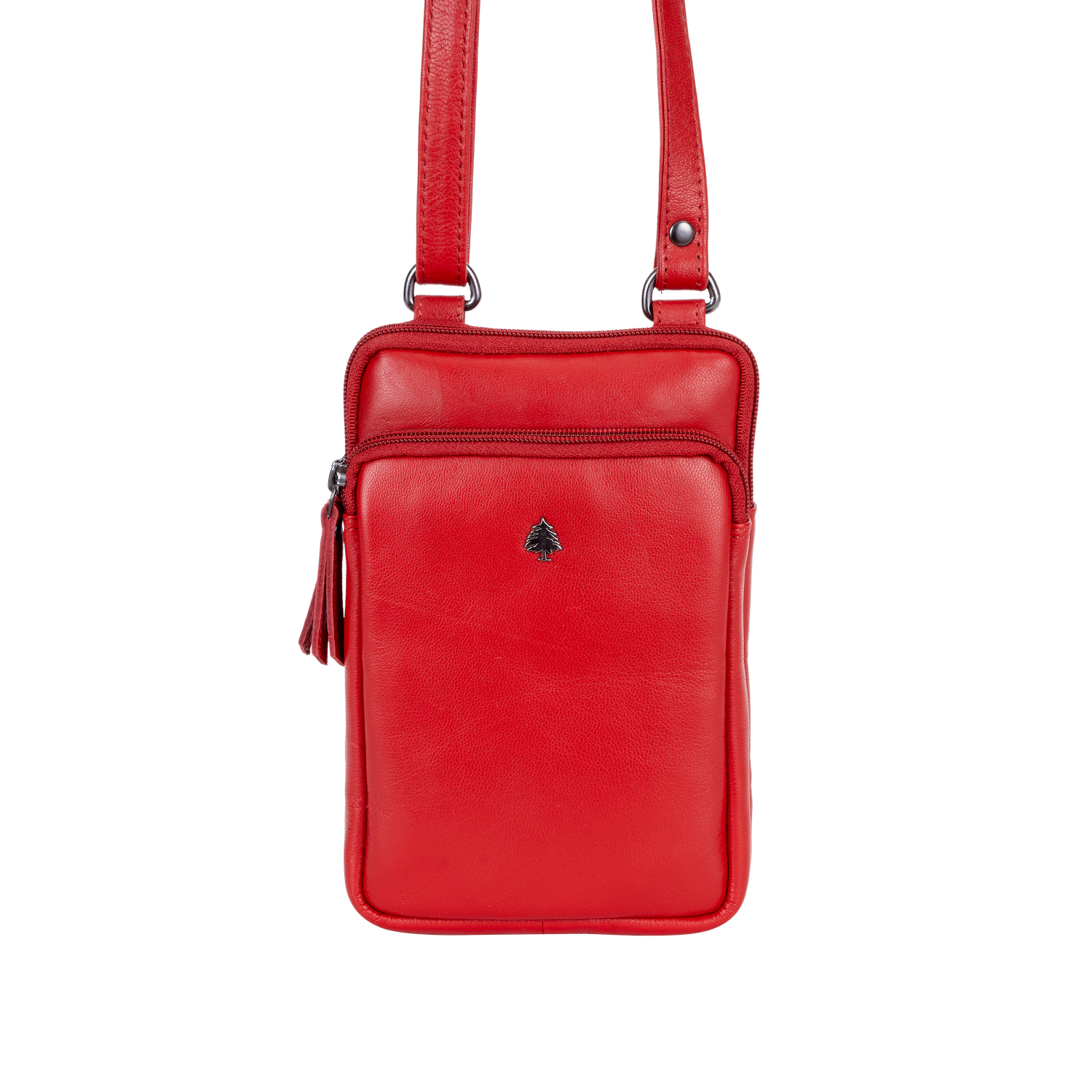 Greenwood Oslo Compact Crossbody – Red Leather - Greenwood Leather
