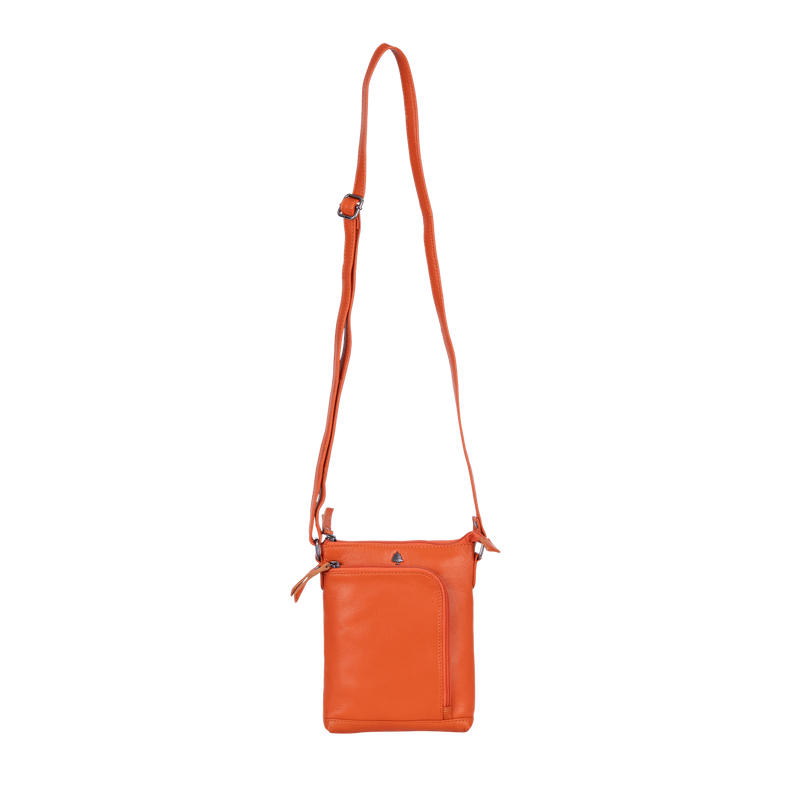 Greenwood Siena Mini Crossbody – Orange Leather