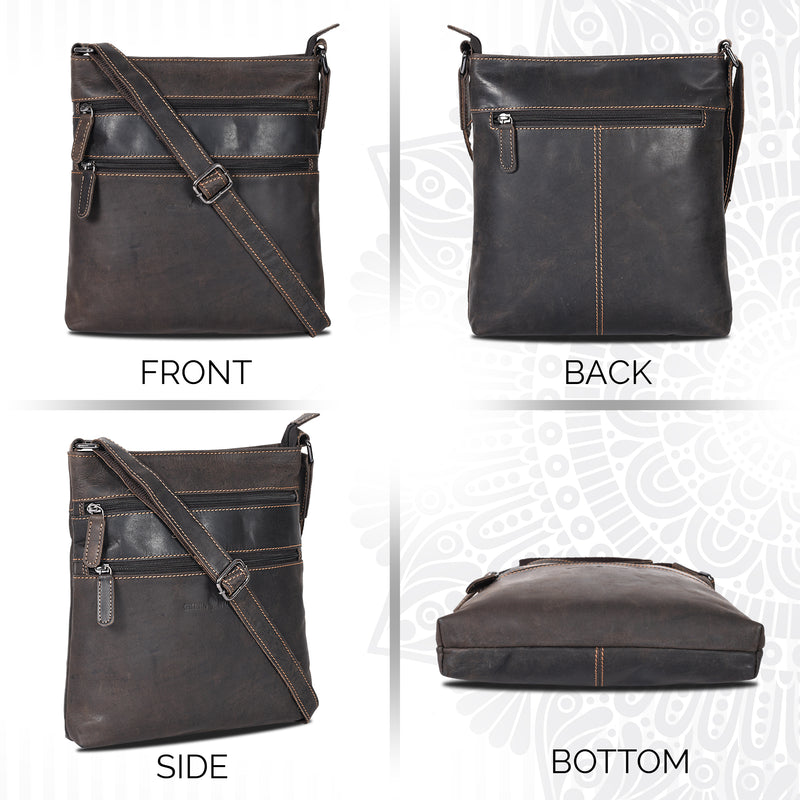 Leather Crossbody Purse - Brown - Leather Greenwood Bag | The Greenwood Leather Online Shop Australia