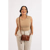Leather Shoulder Bag Cherry - Cognac - Greenwood Leather