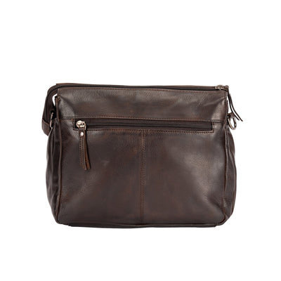 Leather Shoulder Bag June Brown - Greenwood Leather