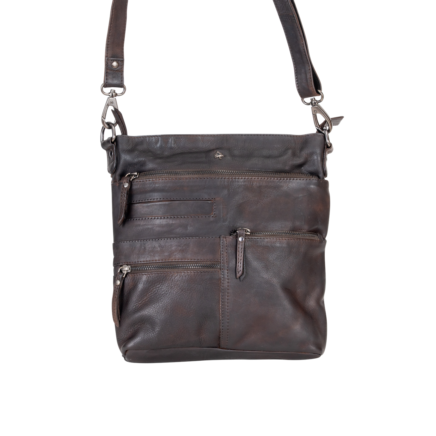 Leather Shoulder Bag Liane -  Brown - Greenwood Leather