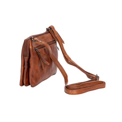 Women's Shoulder Bag Hastings Cognac - Greenwood Leather