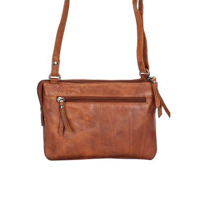 Women's Shoulder Bag Hastings Cognac - Greenwood Leather