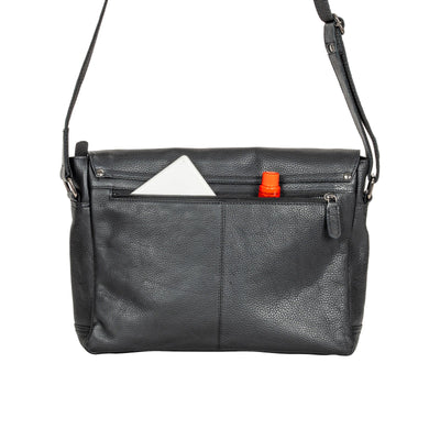 Smart Messenger Steven 13" - Black - Greenwood Leather