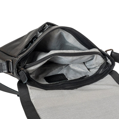 Smart Messenger Steven 13" - Black - Greenwood Leather