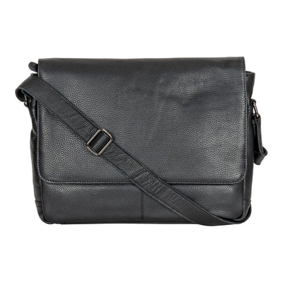 Smart Messenger Steven 13" - Black - Greenwood Leather