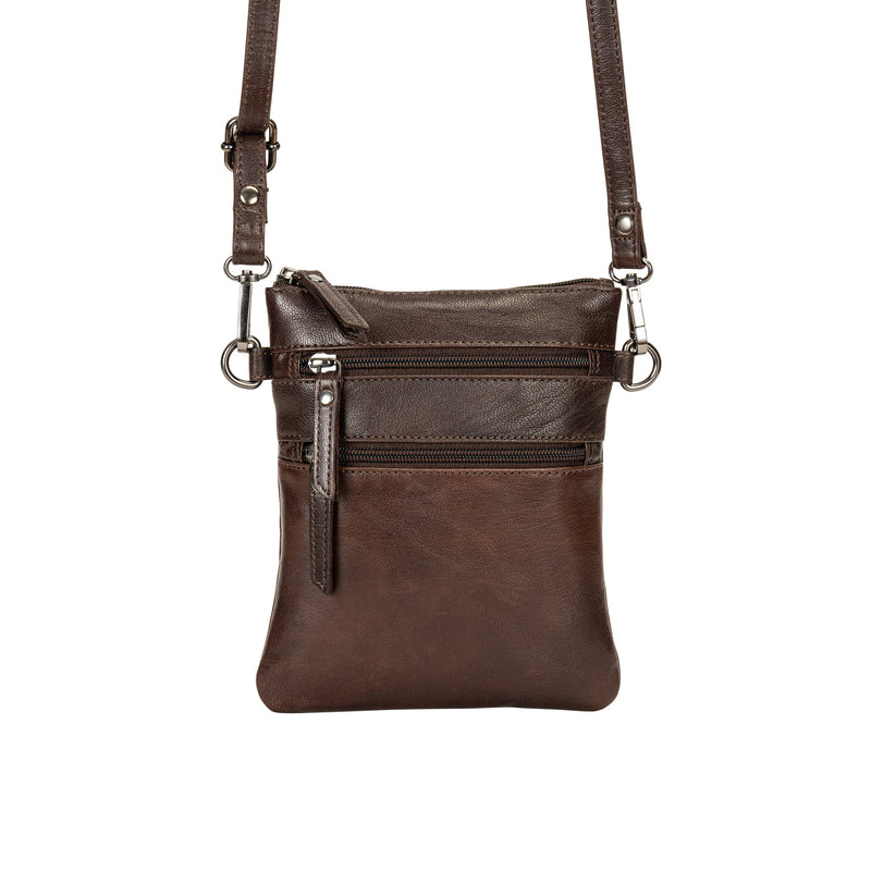 The Cedar | Women's Dark Brown Leather Mini Crossbody Bag | Greenwood Leather - Greenwood Leather