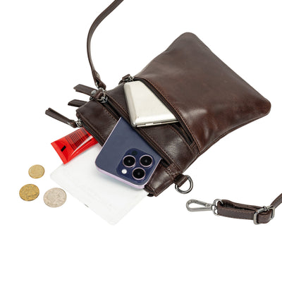 The Cedar | Women's Dark Brown Leather Mini Crossbody Bag | Greenwood Leather - Greenwood Leather