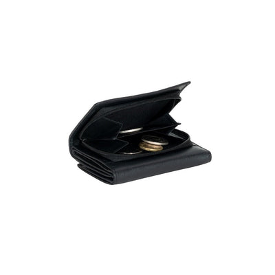 The Harvest — Women's Black Leather Bifold Wallet with Zip Coin Purse & RFID Protection - Greenwood Leather