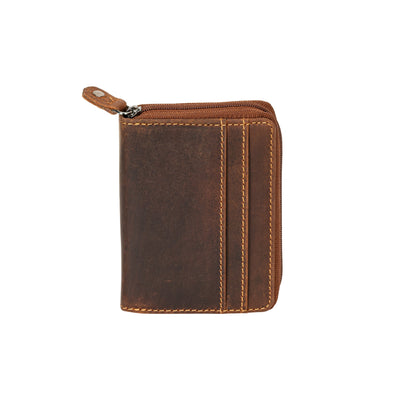 The Midnight | Women's Sandal Leather Zip - Around Accordion Card Wallet | Greenwood Leather - Greenwood Leather