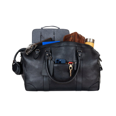 The Outrider Weekender - Black - Greenwood Leather