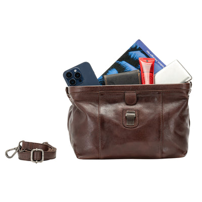 The Sawyer Doctor's Bag — Vintage Washed Leather Top Handle Satchel (Brown) - Greenwood Leather