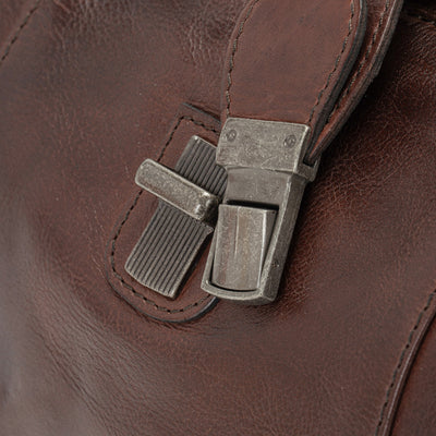 The Sawyer Doctor's Bag — Vintage Washed Leather Top Handle Satchel (Brown) - Greenwood Leather