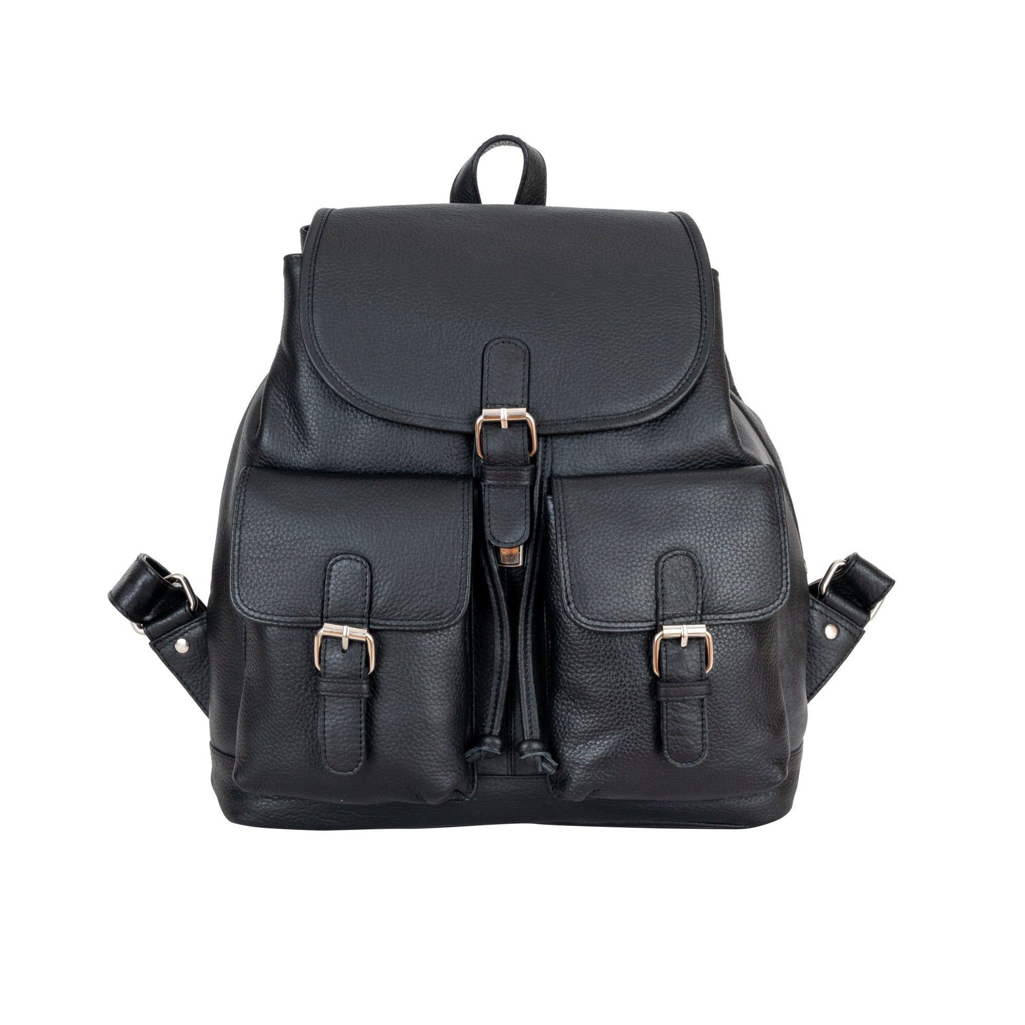 The Trailblazer Backpack - Black - Greenwood Leather