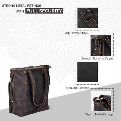 Classic Leather Tote Bag Bunbury Brown - Leather Greenwood Bag | The Greenwood Leather Online Shop Australia