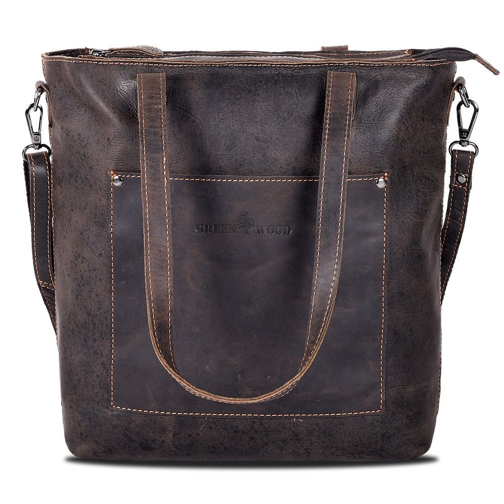 Bunbury Classic Leather Tote Bag - Camel