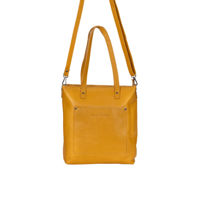 Classic Leather Tote Bag Bunbury - Yellow - Greenwood Leather