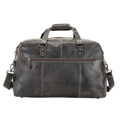 Voyager Leather Weekend Bag – Full Grain Oil Pull-Up Leather Travel Duffel (Brown) - Greenwood Leather