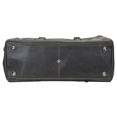 Voyager Leather Weekend Bag – Full Grain Oil Pull-Up Leather Travel Duffel (Brown) - Greenwood Leather