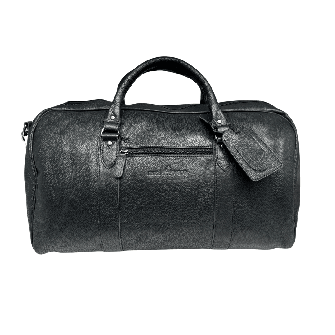 Wilson Leather Weekender Bag – Casual Travel & Holiday Bag (Black) | Greenwood Leather GW12795
