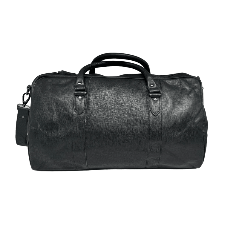 Wilson Leather Weekender Bag – Casual Travel & Holiday Bag (Black) | Greenwood Leather GW12795