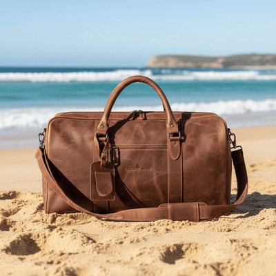 Wilson Leather Weekender Bag – Casual Travel & Holiday Bag (Sandal) | Greenwood Leather GW12795 - Greenwood Leather