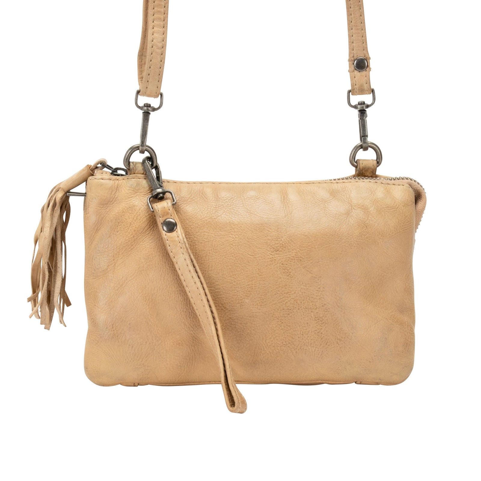 Women's Shoulder Bag Hastings Beige - Greenwood Leather