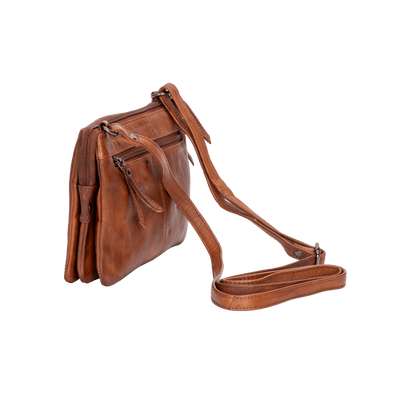 Women's Shoulder Bag Hastings Cognac - Greenwood Leather