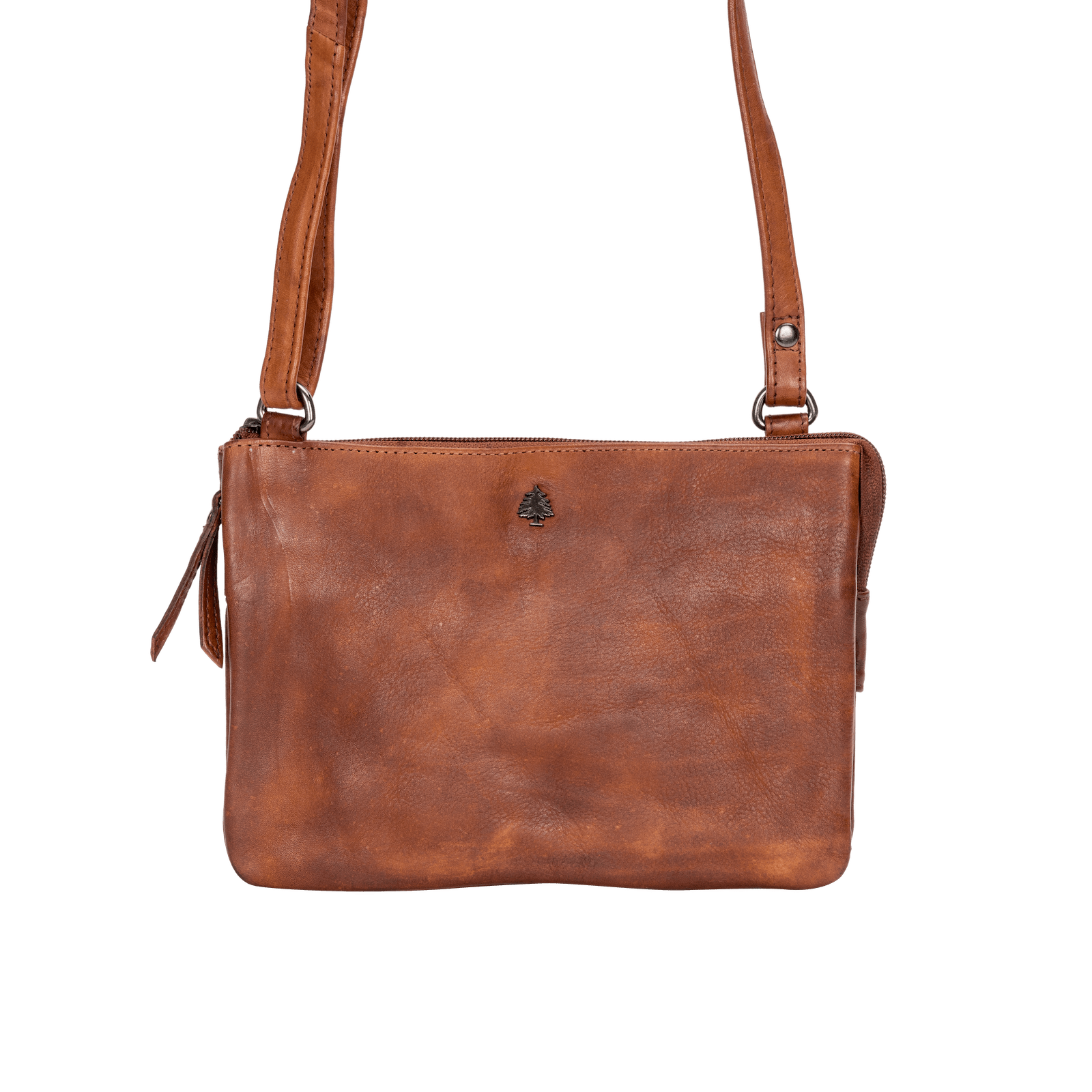 Women's Shoulder Bag Hastings Cognac - Greenwood Leather