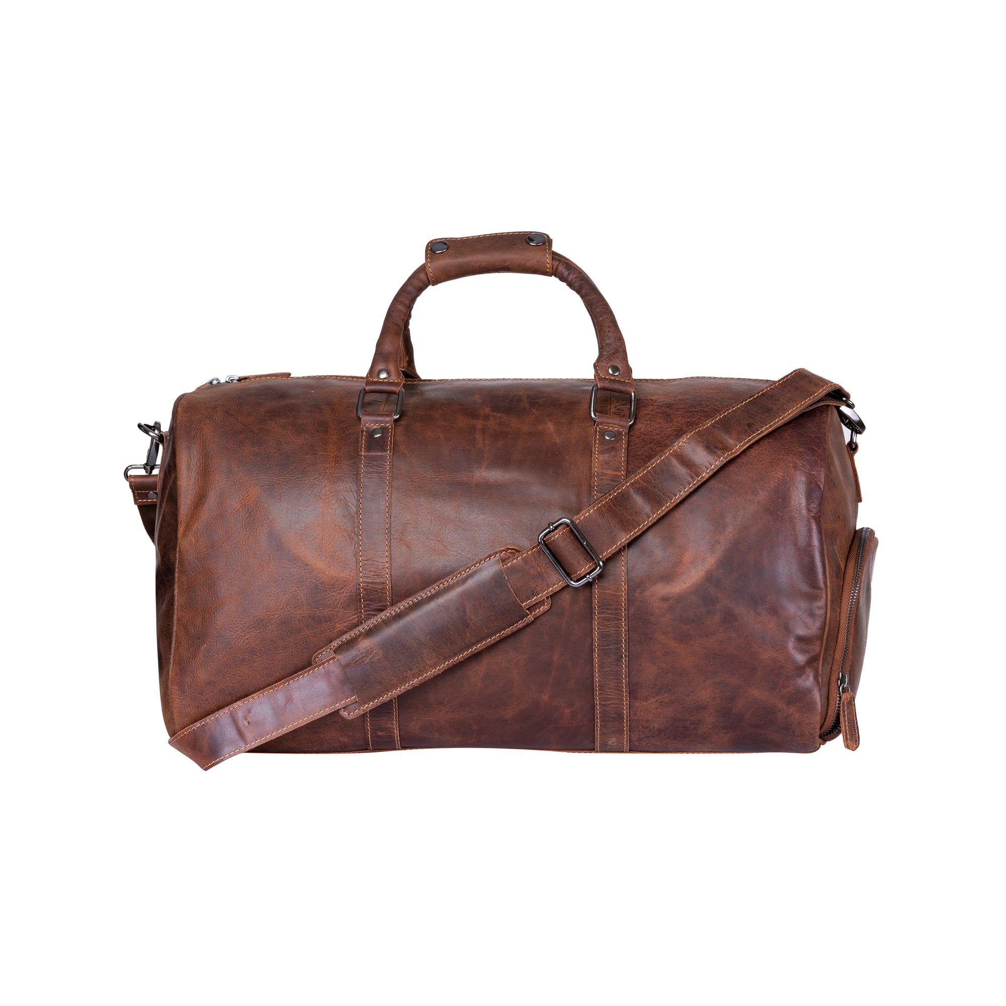 Leather Milan Overnight Bag - Rugged Leather - Leather Greenwood Bag | The Greenwood Leather Online Shop Australia