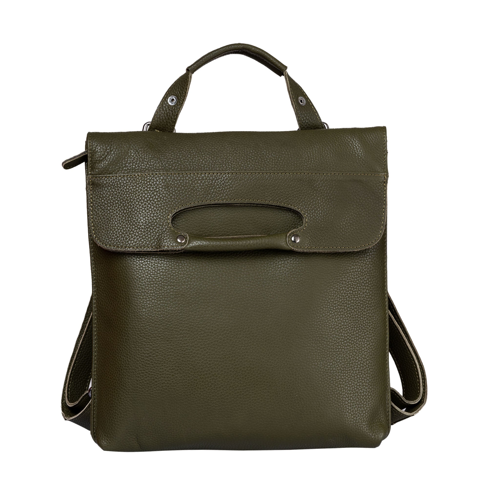 Ladies Backpack and Shoulder bag Sofia Olive Green - Leather Greenwood Bag | The Greenwood Leather Online Shop Australia