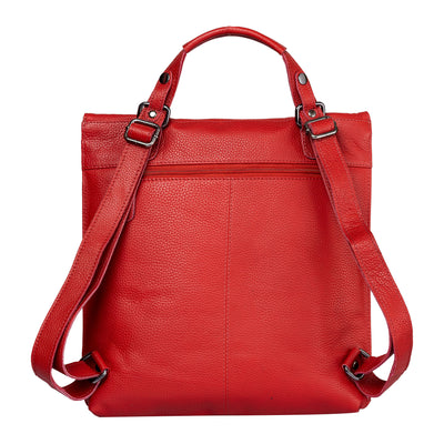 Ladies Backpack and Shoulder bag Sofia RED - Leather Greenwood Bag | The Greenwood Leather Online Shop Australia