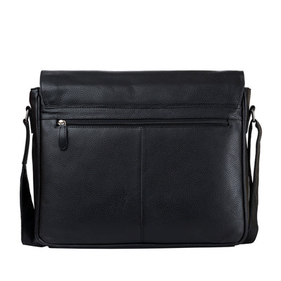 Leather Laptop Bag - Berlin Black - Greenwood Leather