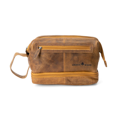 Leather Toiletry Bag Napier - Camel - Leather Greenwood Bag | The Greenwood Leather Online Shop Australia