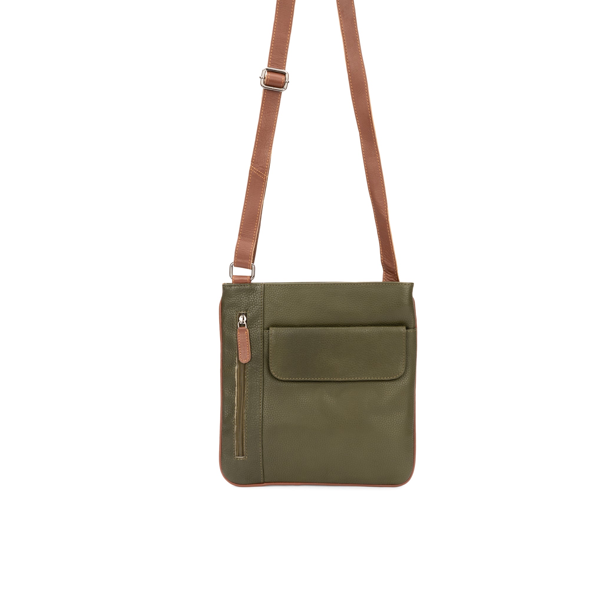 Ladies Cross Body Leather Bag Prelude - Olive - Leather Greenwood Bag | The Greenwood Leather Online Shop Australia