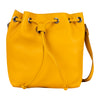 Leather Small Cross Body Bucket Bag - Albany Yellow - Greenwood Leather